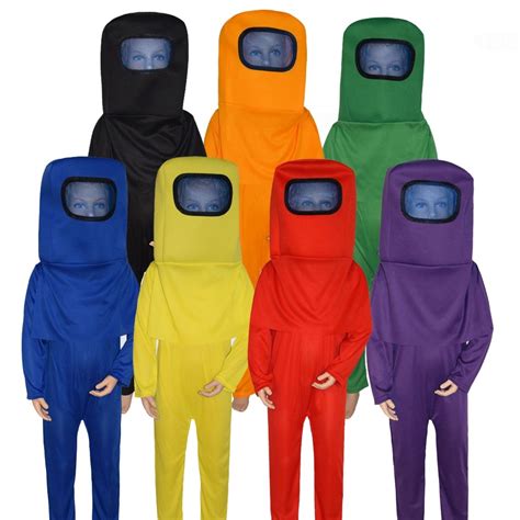 Among Us Costume Halloween Cosplay Character Outfits for Kids - Luckyonesie