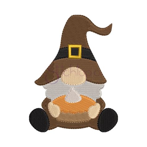 Thanksgiving Gnome Embroidery Design - Stitchtopia