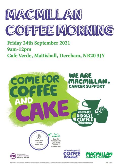 MacMillan Coffee Morning Poster 2021 » South Green Park