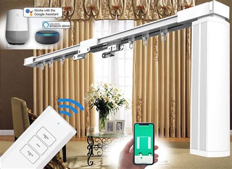 Buy 84" Motorized Smart Curtain Tracks - Electric Drapery System ...