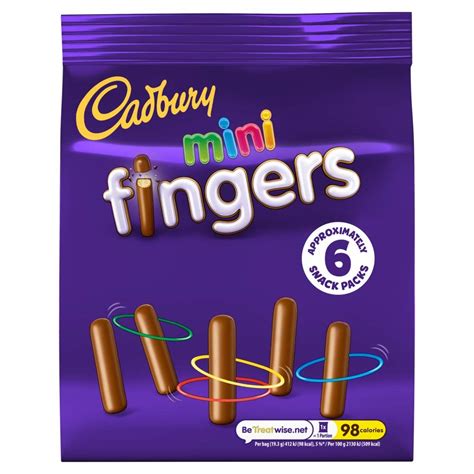 Amazon.com : Cadbury Mini Fingers Biscuits Bag, 6 x 19.3g : Grocery ...