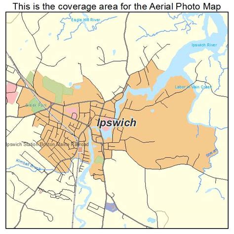 Aerial Photography Map of Ipswich, MA Massachusetts