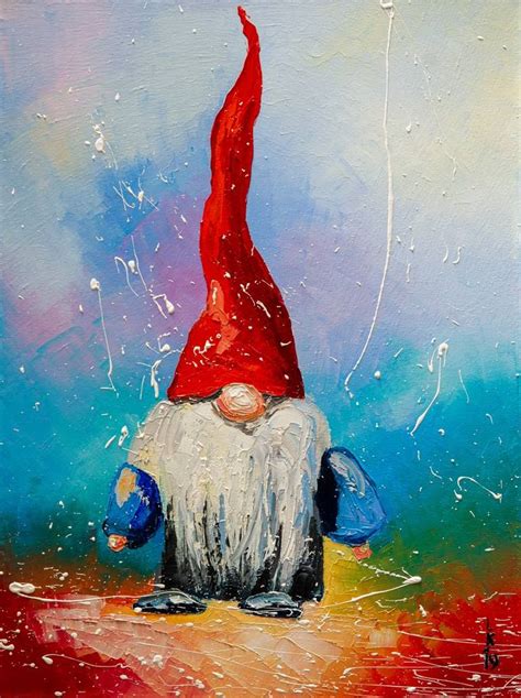 I'M GNOME Painting | Christmas paintings on canvas, Christmas paintings ...