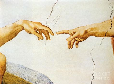 The Creation Of Adam Painting by Michelangelo Buonarroti