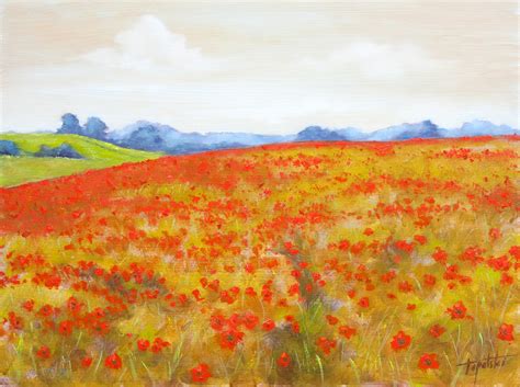 Red Poppy Field – Oil Painting | Fine Arts Gallery - Original fine Art ...