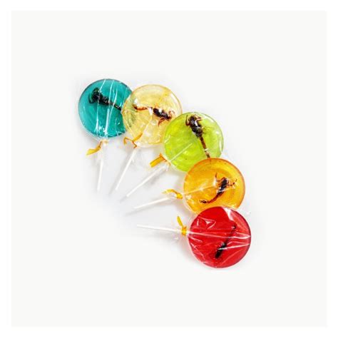 4 edible scorpion to taste in our Scorpion Lollipops Pack