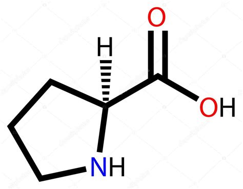 Amino acid proline structural formula premium vector in Adobe ...