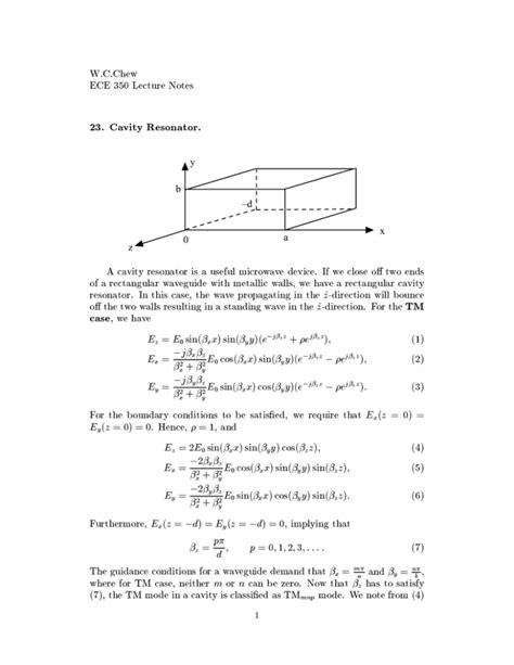 23. Cavity Resonator.