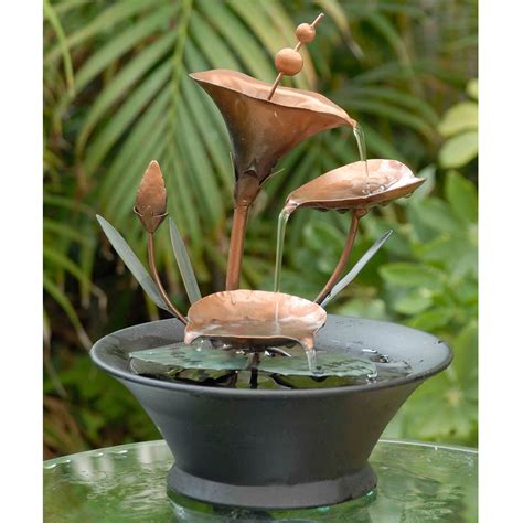 Metal Flower Table Top Fountain - Bed Bath & Beyond - 7527733 ...