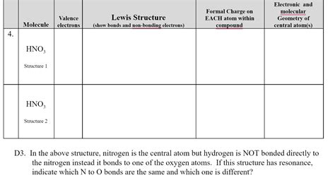 Solved Valence electrons Lewis Structure (show bonds and | Chegg.com