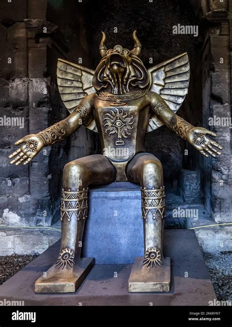 ROME, ITALY - DECEMBER 01, 2019: Statue of pagan god Moloch ( Molech ...