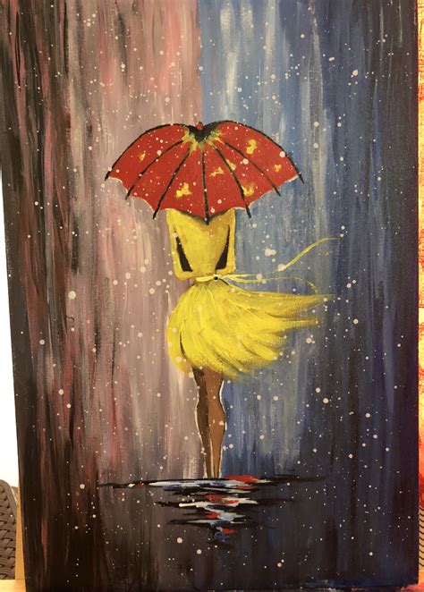 Woman With Umbrella Painting