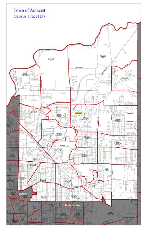 Map of Amherst indicating Census Tracts | Erie County Legislature