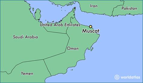 Map Of Muscat Oman - Cities And Towns Map