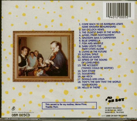 John Prine CD: John Prine Live (CD) - Bear Family Records