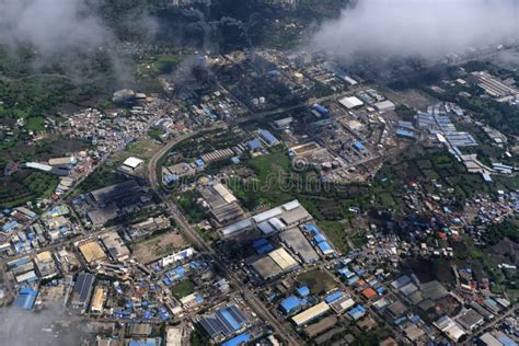 Mumbai Skyline, Aerial View Over a Building with Roads, Bridges ...