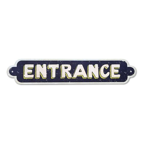 Vintage Entrance Sign Business Restaurant Sign Metal Sign Wall Art Home ...