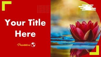 Free Red Waterlily Powerpoint Template and Google Slides Themes ...