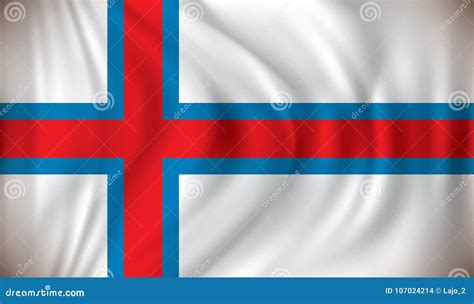 Flag of Faroe Islands stock vector. Illustration of atlantic - 107024214