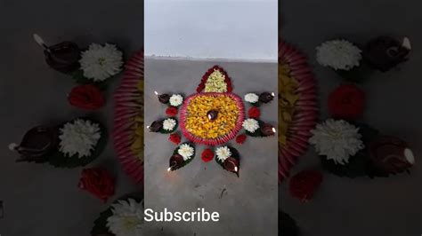 poo Kolam vilakku alangaram Deepavali Vilakku decoration / Karthigai ...