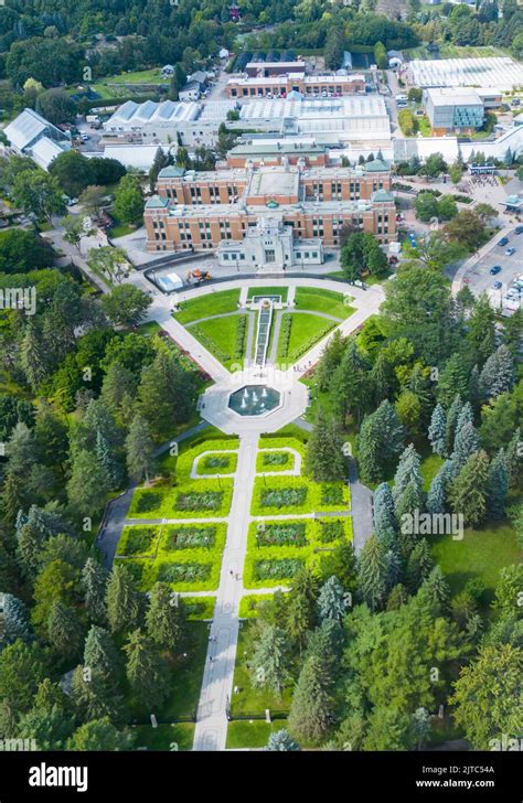 Aerial view of Montreal Botanical Garden in summer Stock Photo - Alamy