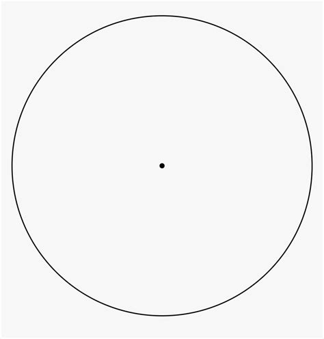 A Circle With The Center Marked With A Dot - Cut Out Letter O, HD Png ...