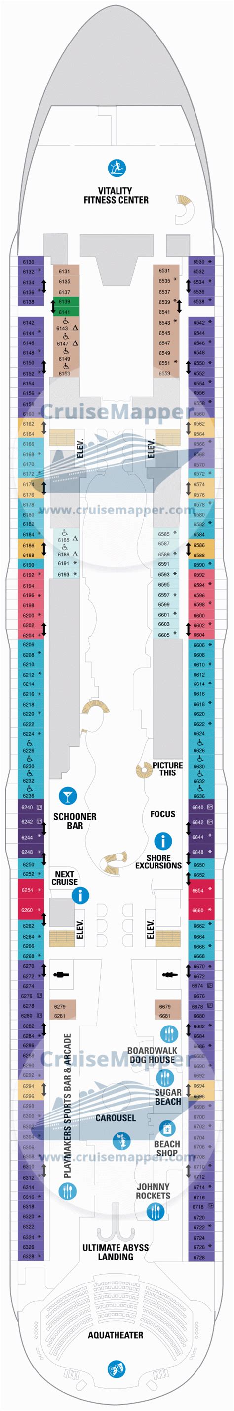 Oasis Of The Seas deck 6 plan | CruiseMapper