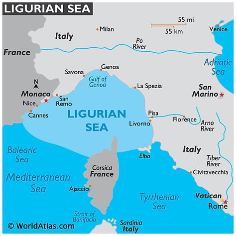 Ligurian Sea - WorldAtlas