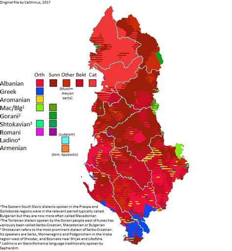 Traditional Communities of Albania By Language And Religion [655 × 709 ...