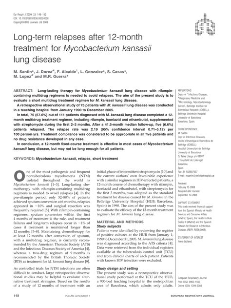 (PDF) Long-term relapses after 12-month treatment for Mycobacterium ...