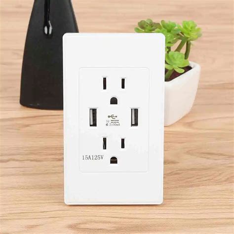 High Quality High Speed USB Wall Socket US Plug Dual USB Port Charger ...