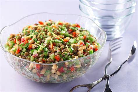 Lentil and Soybean Salad with Lemon Parsley Vinaigrette - Salads, Soups ...