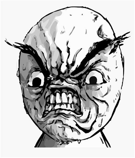 Rage Face By Rober Raik-d4e0fxk Rage Face Meme , Png, Transparent Png ...