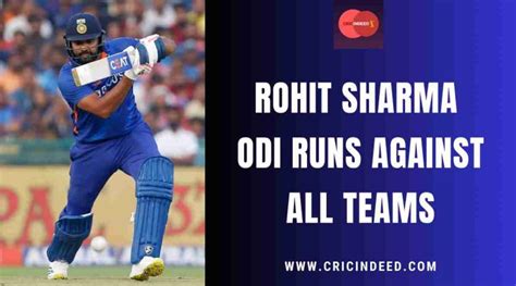 Rohit Sharma ODI Runs Against All Teams - CricIndeed