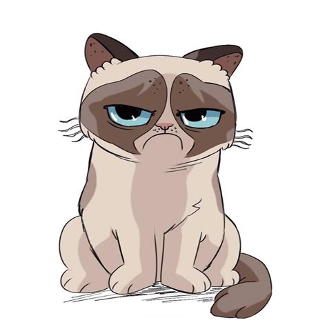 Grumpy Cat (@RealGrumpyCat) | Cats illustration, Grumpy cat cartoon ...