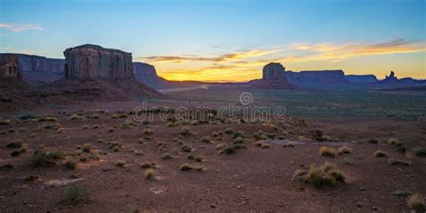 Sunset at Artists Point in Monument Valley, Usa Stock Image - Image of ...