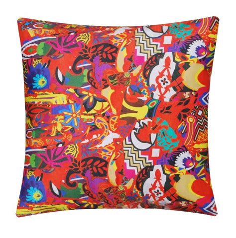 Vibrant Abstract Egyptian Print 100% Twill Cotton Cushion Cover for ...