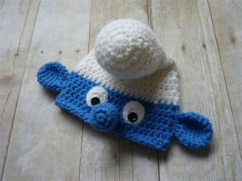 Custom Crochet Smurf Baby Hat