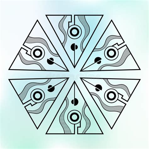 Abstract Geometric Symmetrical Shapes Color Pattern. Vector Background ...