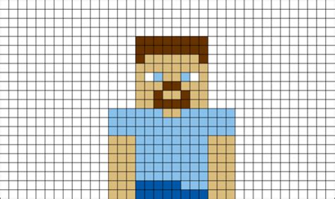 Minecraft Steve Pixel Art | Pixel art, Minecraft pixel art, Lego art