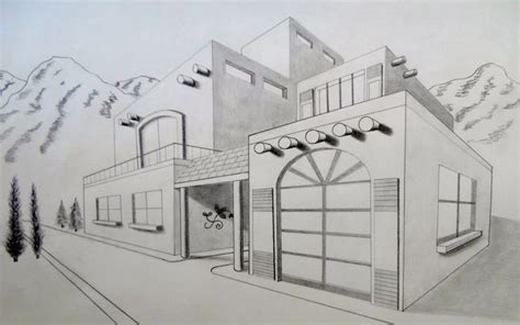 2 Point Perspective Drawing House at PaintingValley.com | Explore ...