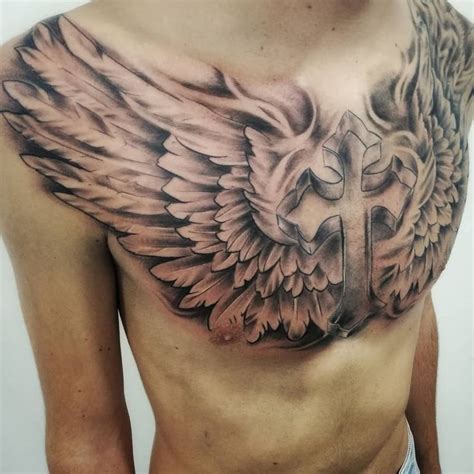 50 Best Wing Tattoo Designs In The World! | Angel wings chest tattoo ...