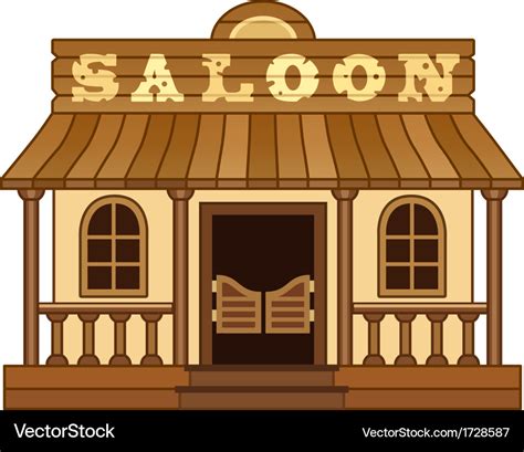 Western Saloon Royalty Free Vector Image - VectorStock