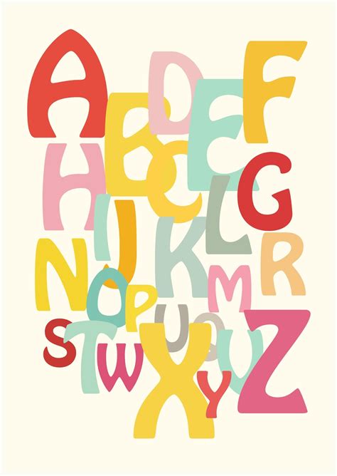 free printable alphabet scrapbooking paper and nursery print – Alphabet ...