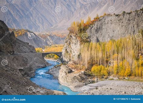 Colorful Hunza Valley in Autumn. Stock Image - Image of nagar, leaves ...