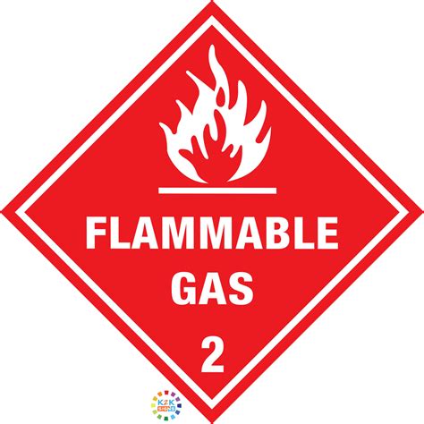 Class 2 Flammable Gas Sign | K2K Signs Australia