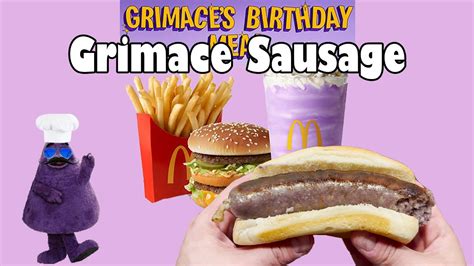 McDonald's Grimace Birthday Meal Sausage - YouTube