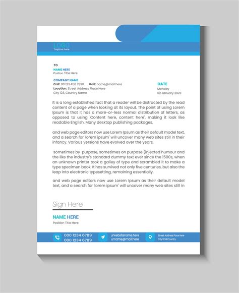 business Letter template 22388134 Vector Art at Vecteezy