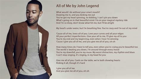 All Of Me John Legend Accordi / John Legend "All of Me" Sheet Music ...