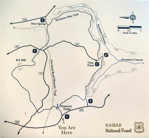 sycamore rim trail map - DownTheTrail.com